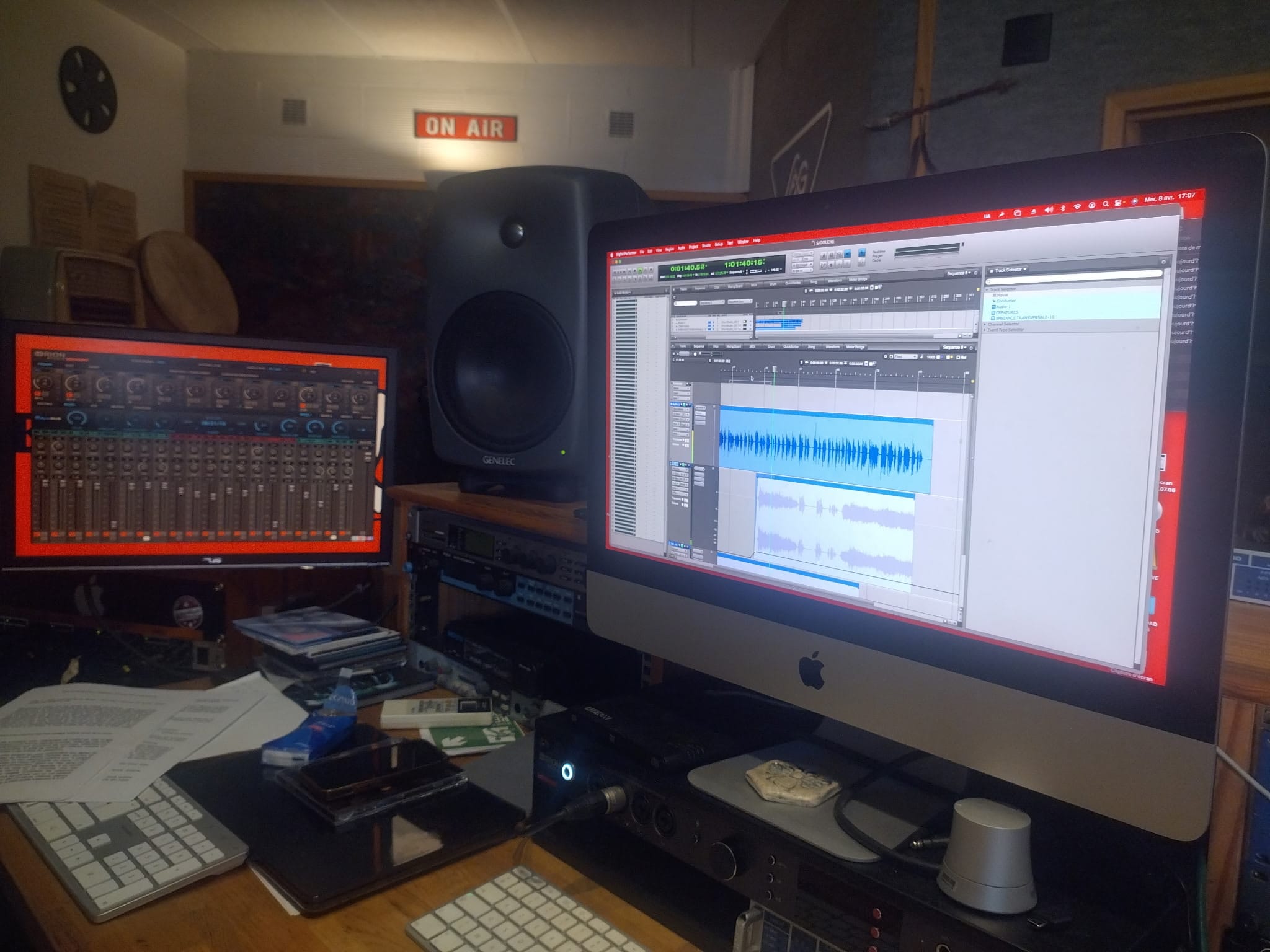 Photo de l'enregistrement en studio 