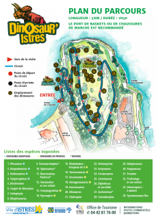 Plan du parcours Dinosaur'Istres