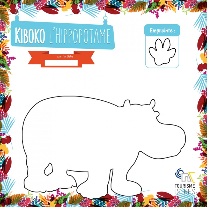 Coloriage Kiboko l'Hippopotame