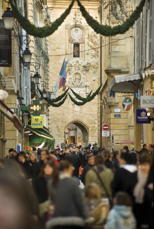 Les rues commerçantes d'Aix en Provence