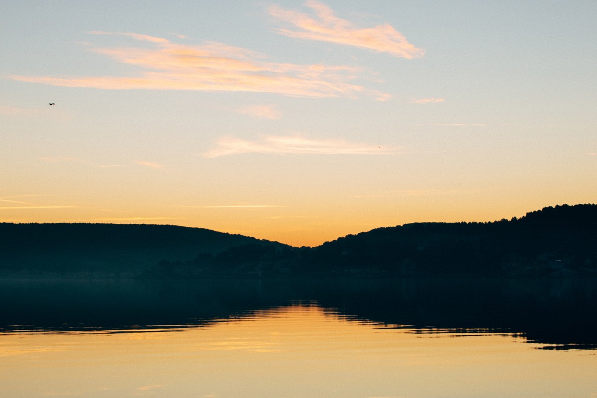 Lever de soleil sur l'étang de Berre