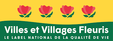 Logo villes et villages fleuris 4 fleurs