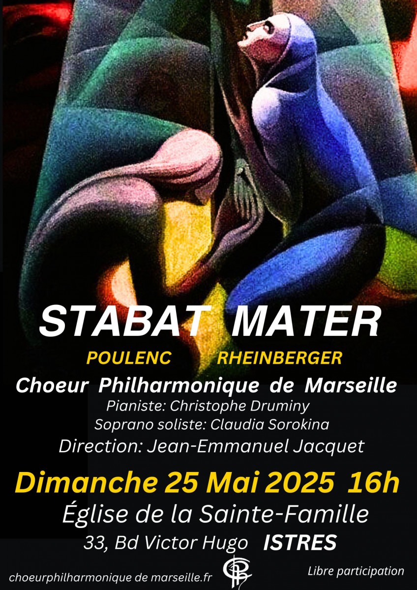 Concert STABAT MATER : Deux visions de la douleur et de l’espérance_Istres