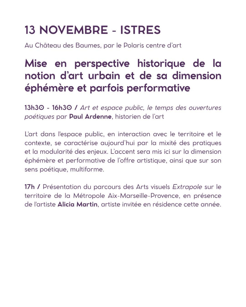 Journées pro : L’Art Urbain, une histoire métropolitaine de l’art dans l’espace public_Istres Journées pro : L’Art Urbain, une histoire métropolitaine de l’art dans l’espace public_Istres