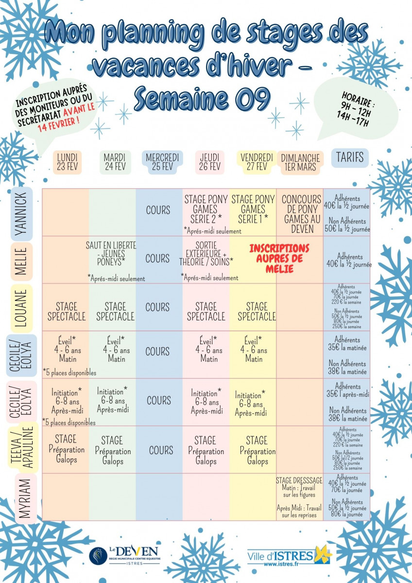 Stages d'hiver au Deven_Istres Stages d'hiver au Deven_Istres