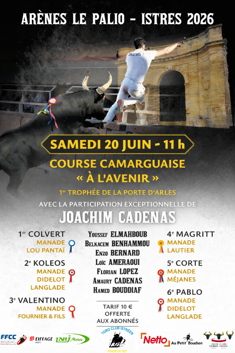 Affiche course camarguaise 