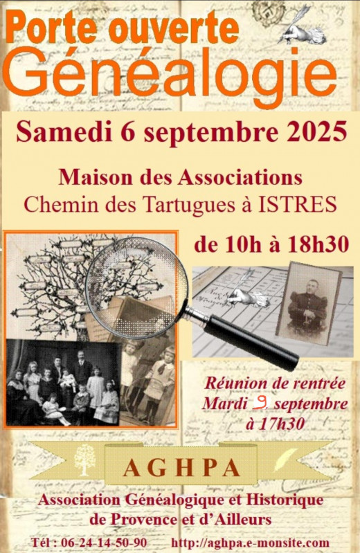 Porte ouverte de l'association généalogique AGHPA_Istres