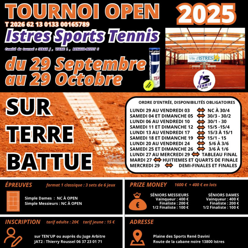 Tennis : Tournoi Open_Istres