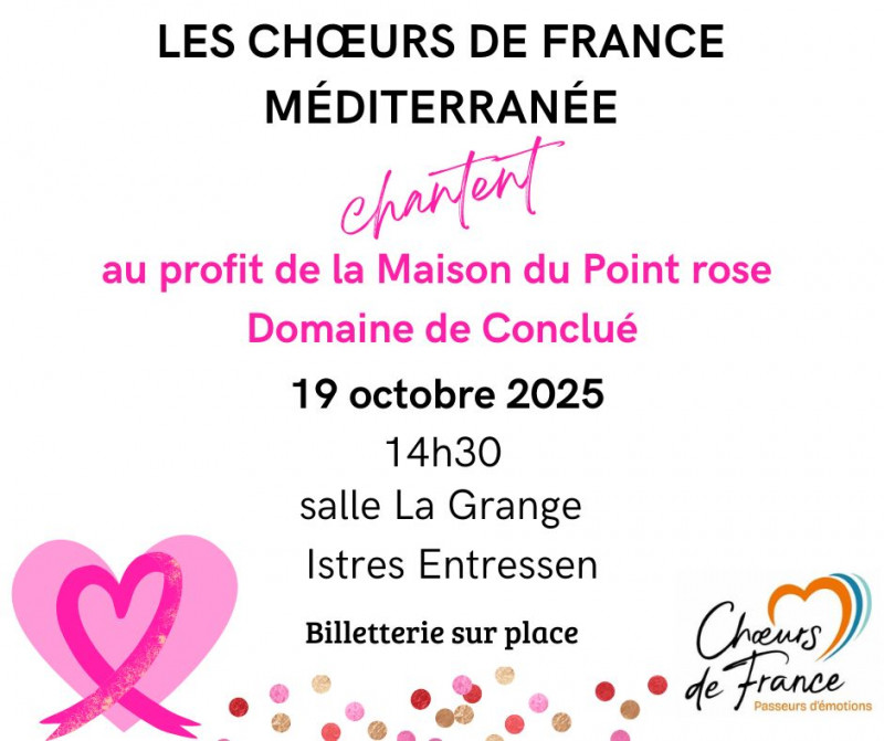 Les Chœurs de France chantent au profit de la Maison du Point Rose_Istres