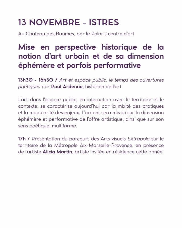Journées pro : L’Art Urbain, une histoire métropolitaine de l’art dans l’espace public_Istres