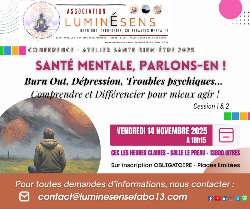 Conférence – Atelier : Santé Mentale, Parlons-en !_Istres Conférence – Atelier : Santé Mentale, Parlons-en !_Istres