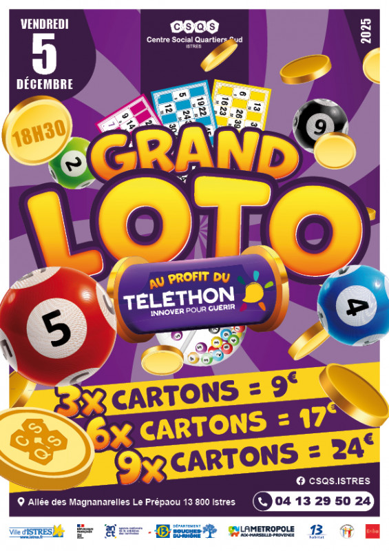 Grand loto du CSQS au profit de Téléthon_Istres