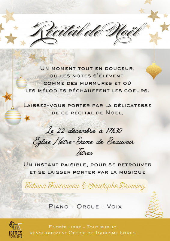 Concert de Noël - Orgue et chant lyrique_Istres Concert de Noël - Orgue et chant lyrique_Istres