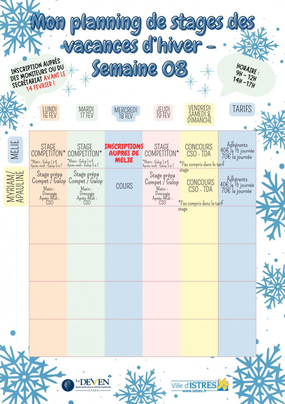 Stages d'hiver au Deven_Istres