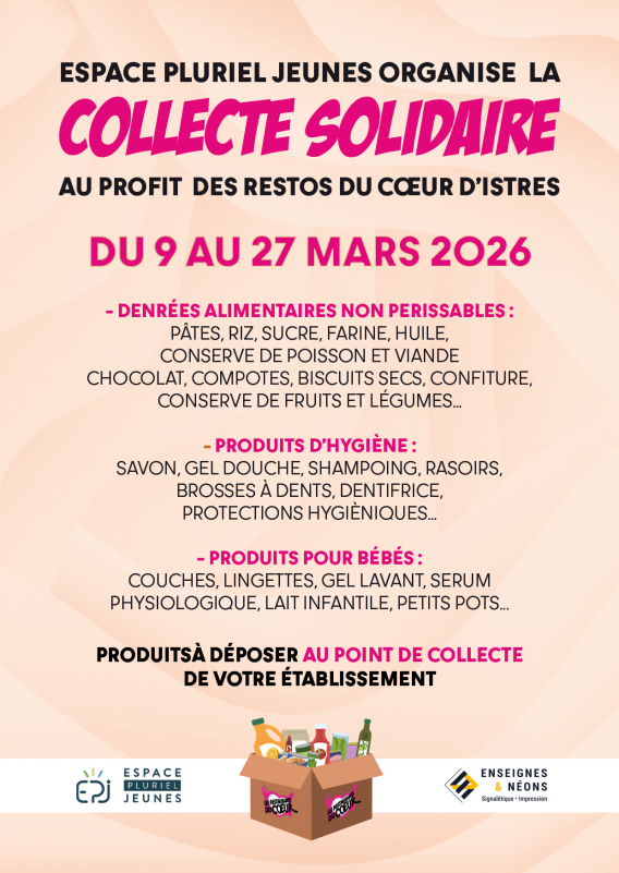 Collecte Solidaire par Espace Pluriel Jeunes_Istres